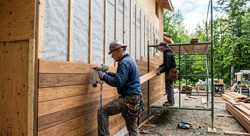 Hardwood Cladding Installation in Fairfield County, CT